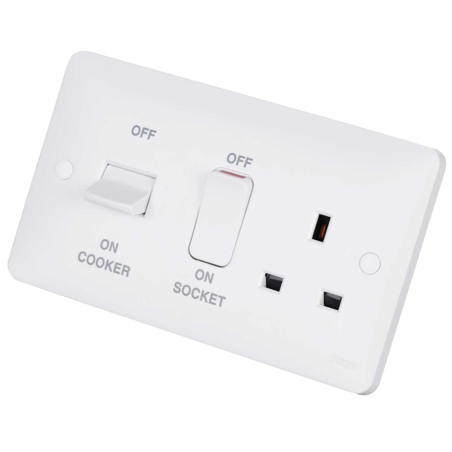 Hager Sollysta 45A Cooker Control Unit White