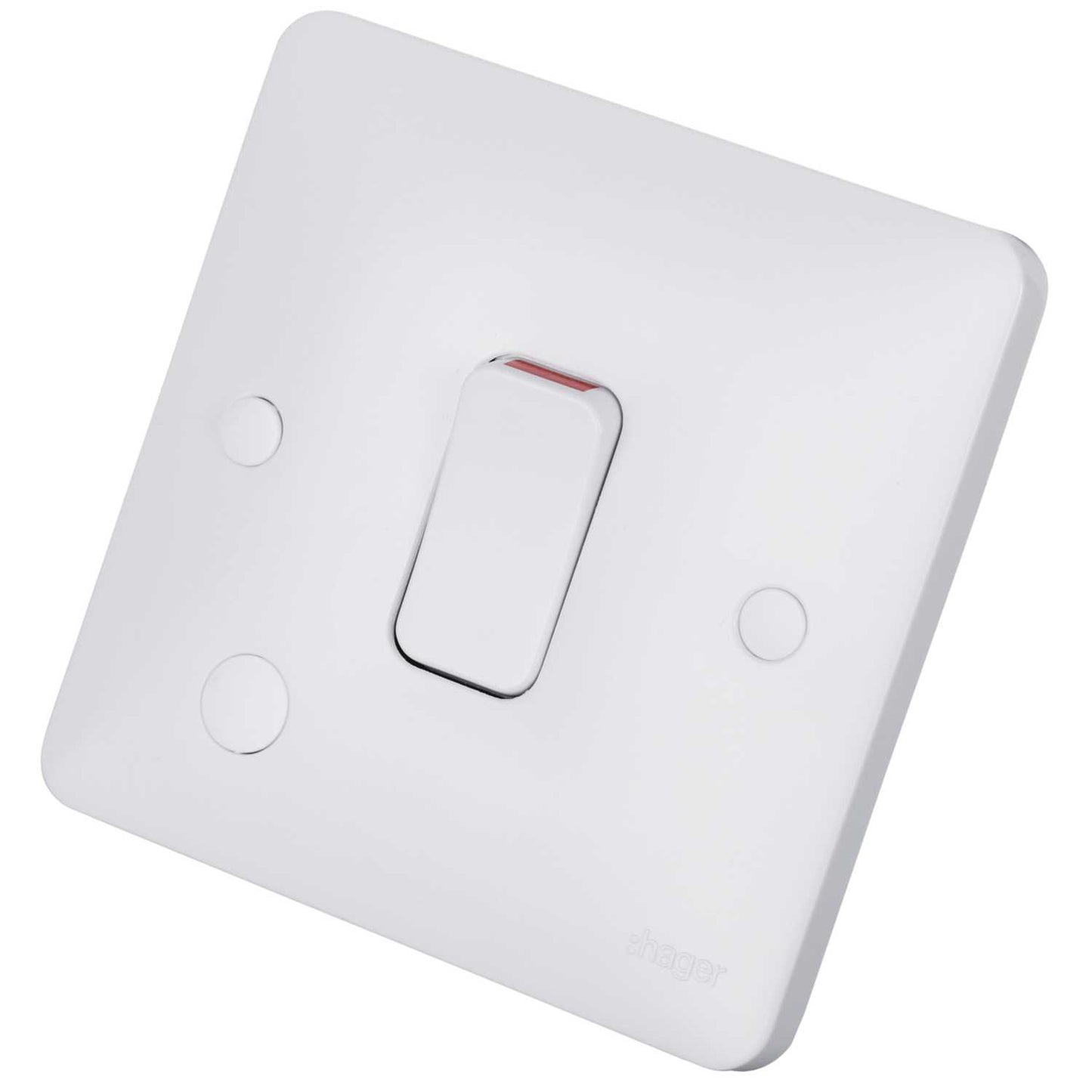 Hager Sollysta 20A DP Switch with Flex Outlet White