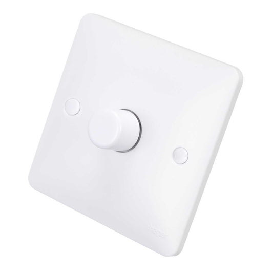 Hager Sollysta 400W 1 Gang 2 Way LED Dimmer White