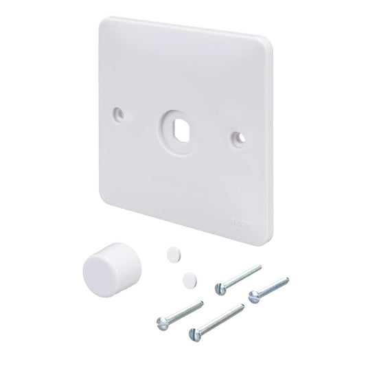 Hager Sollysta 1 Gang Rotary Dimmer Switch Plate Kit White