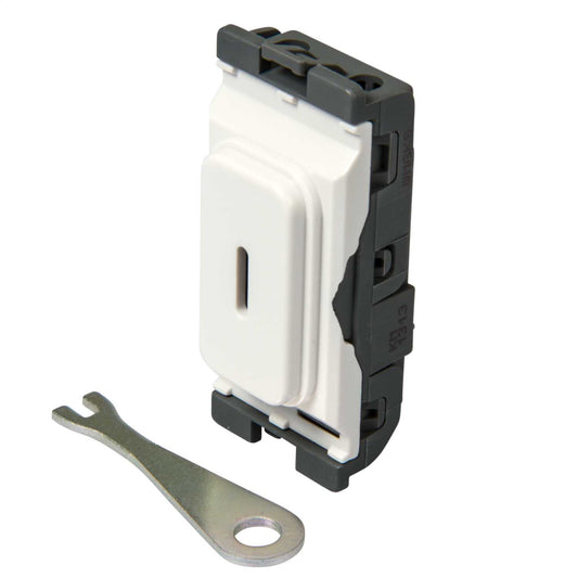 Hager Sollysta 20A Double Pole Grid Key Switch