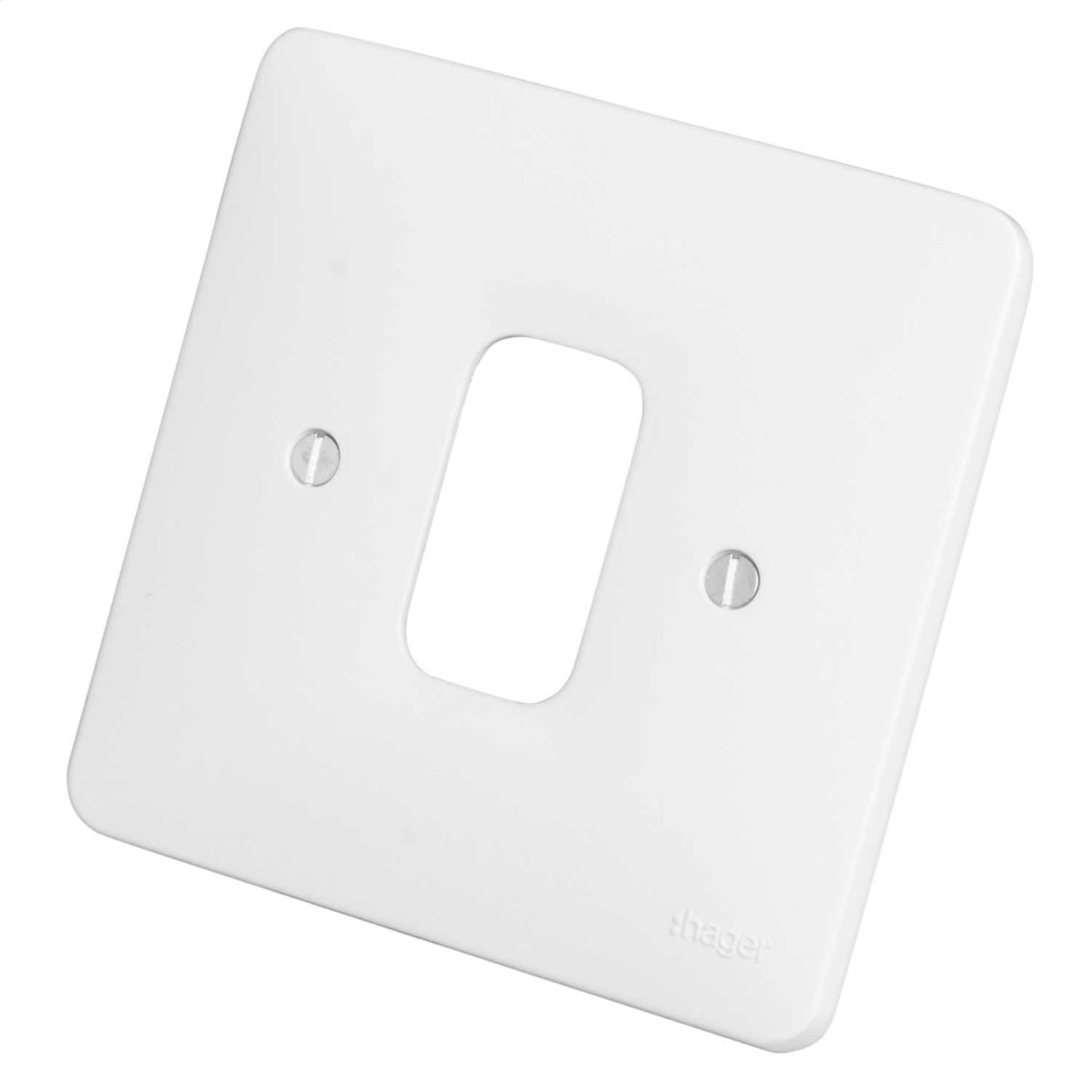 Hager Sollysta 1 Gang Grid Front Plate White