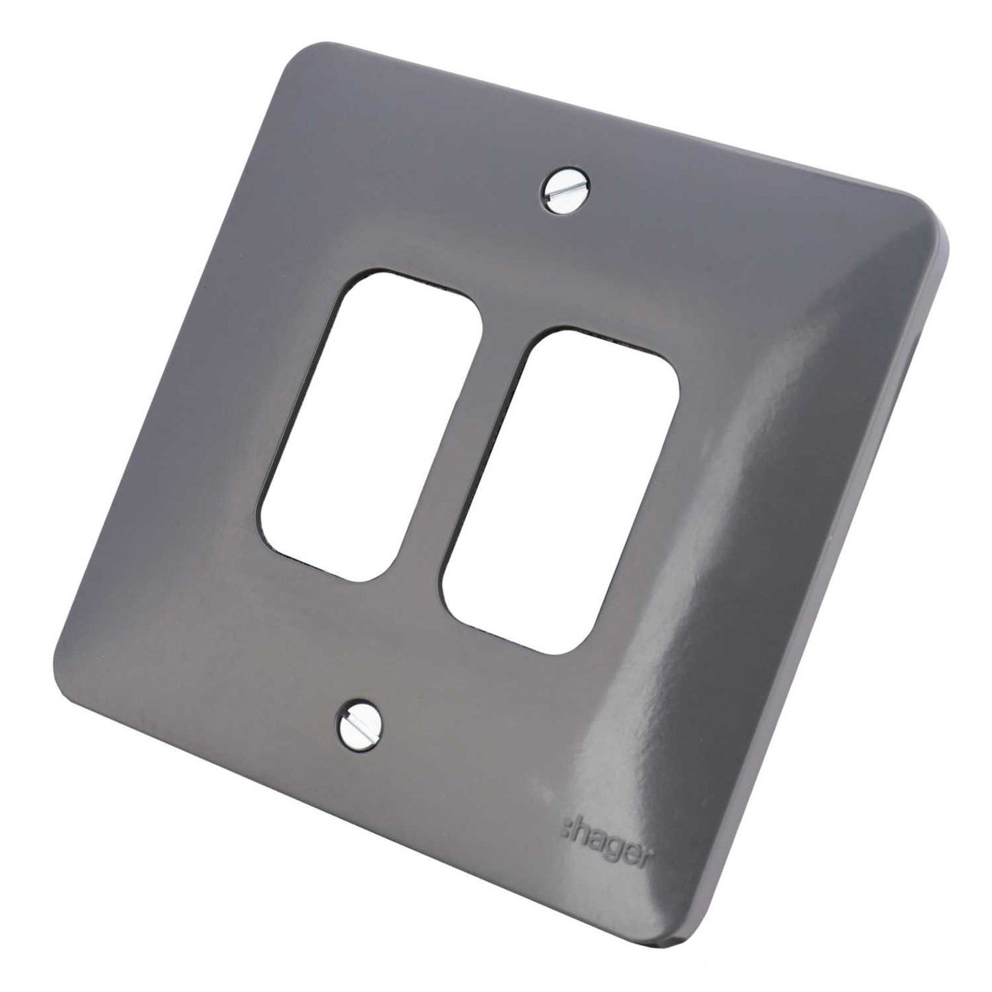 Hager Sollysta 2 Gang Grid Plate Part M Grey