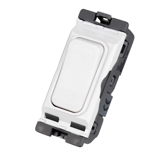 Hager Sollysta 20A Double Pole 1 Way Grid Switch