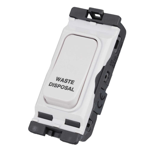 Hager Sollysta 20A Double Pole Grid Switch marked Waste Disposal
