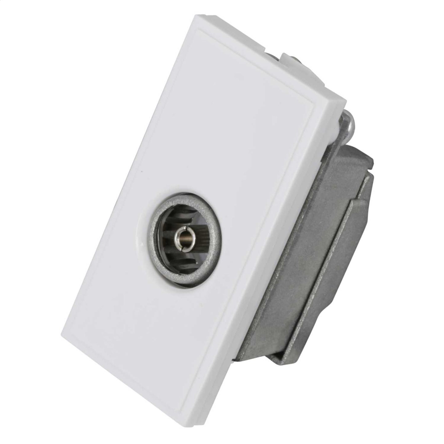 Hager Sollysta Female TV Outlet Euro Module White