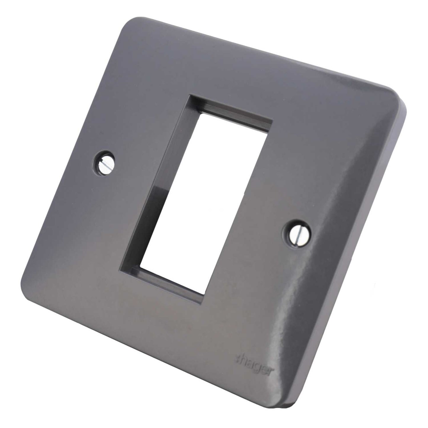 Hager Sollysta 1 Gang 1 Euro Module Front Plate Part M Grey
