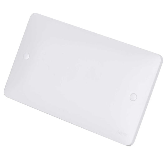Hager Sollysta 2 Gang Blank Plate White