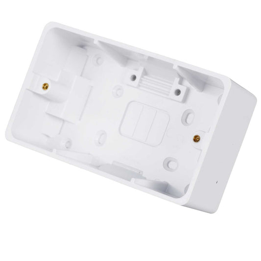 Hager Sollysta 2 Gang 46mm Pattress Back Box White