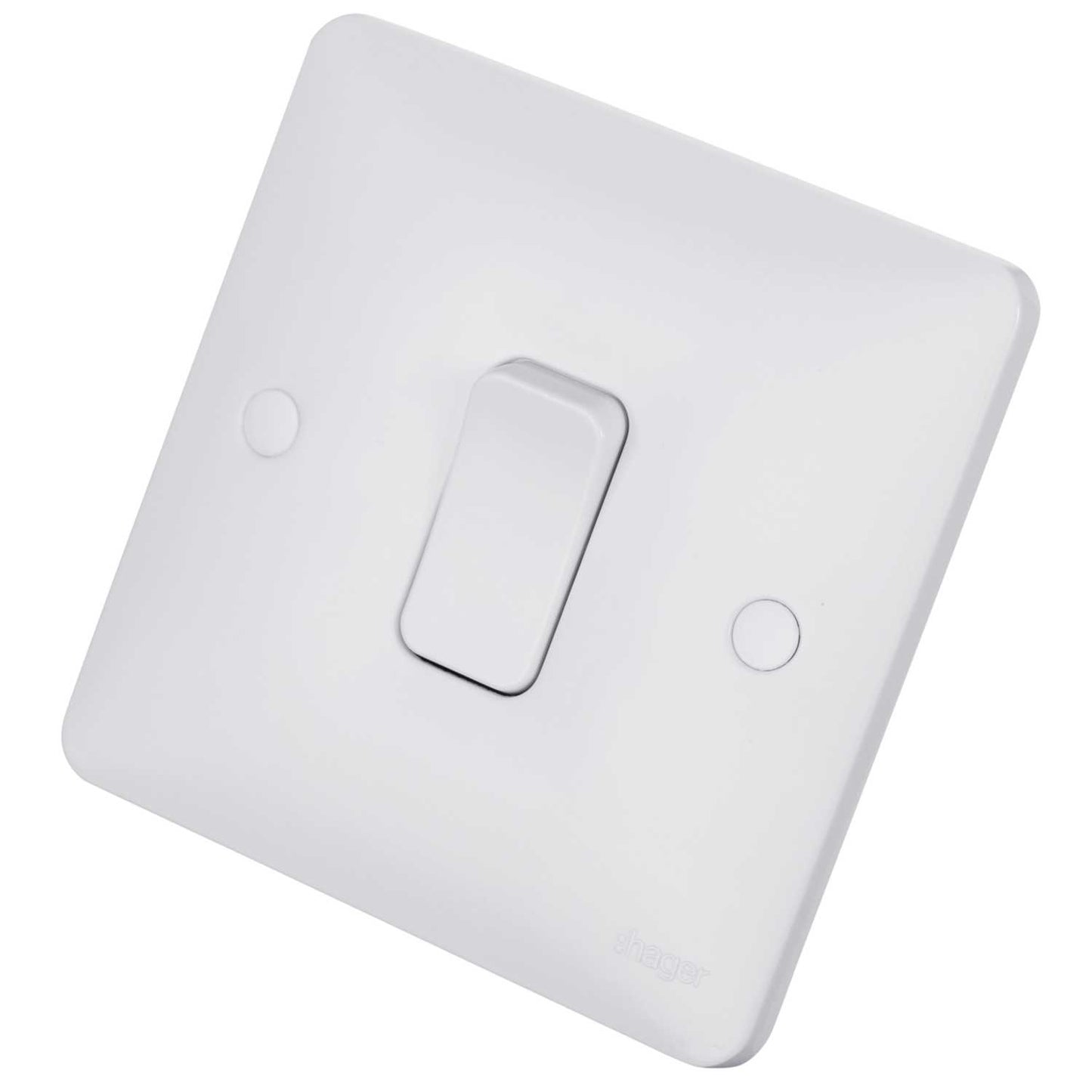 Hager Sollysta 10A 1 Gang 2 Way Light Switch White
