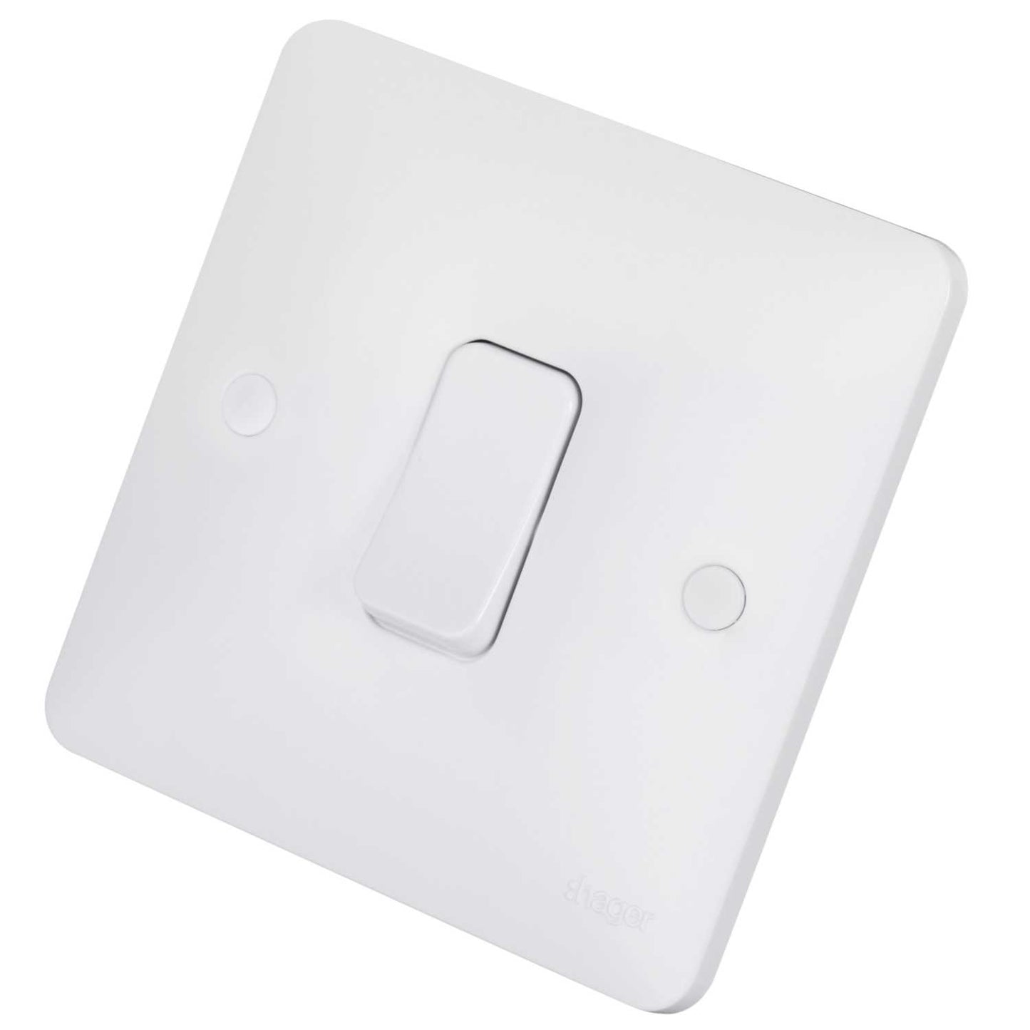 Hager Sollysta 10A 1 Gang 2 Way Push Switch White
