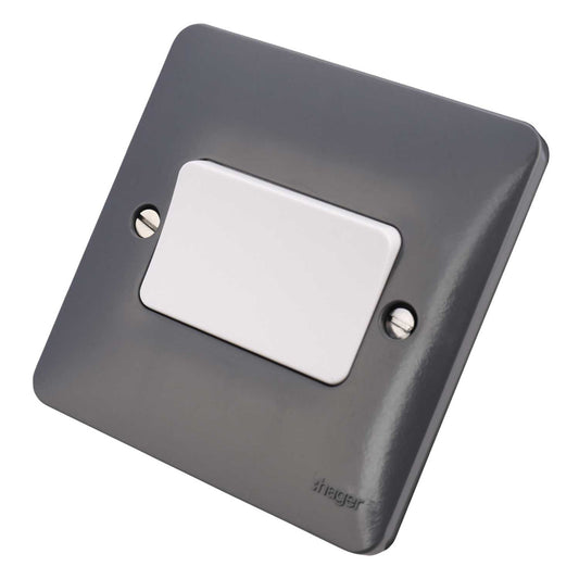 Hager Sollysta 10A 1 Gang 2 Way Switch Part M Wide Rocker Grey