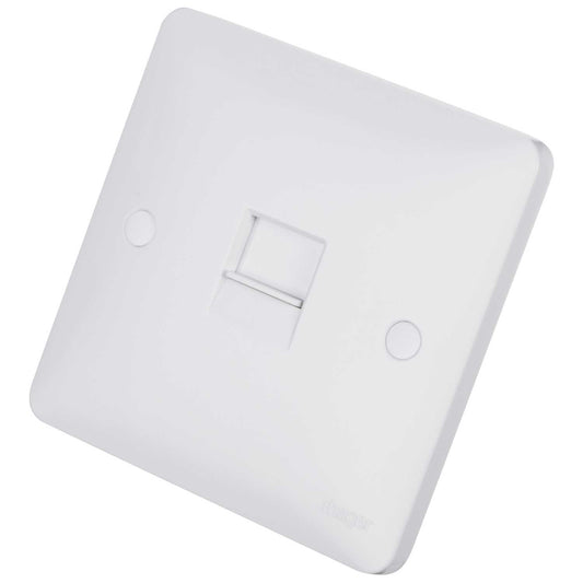 Hager Sollysta 1 Gang RJ11 Data Socket White