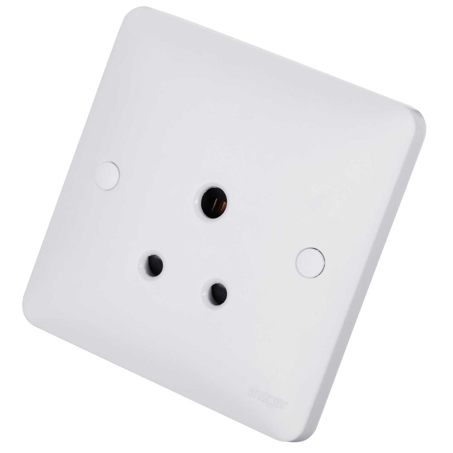 Hager Sollysta 5A 1 Gang Unswitched Socket White