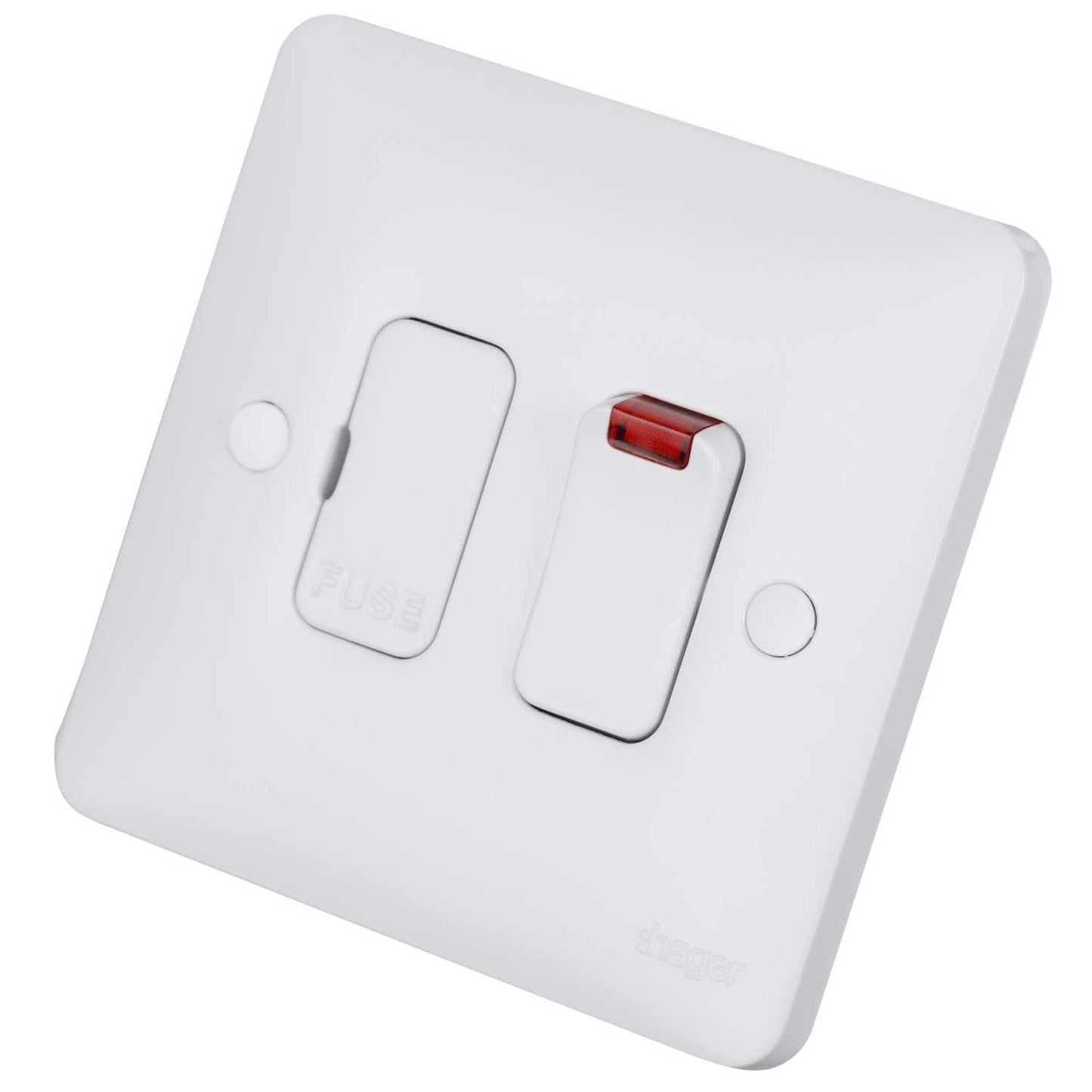 Hager Sollysta 13A DP Switched Fused Spur with Neon White