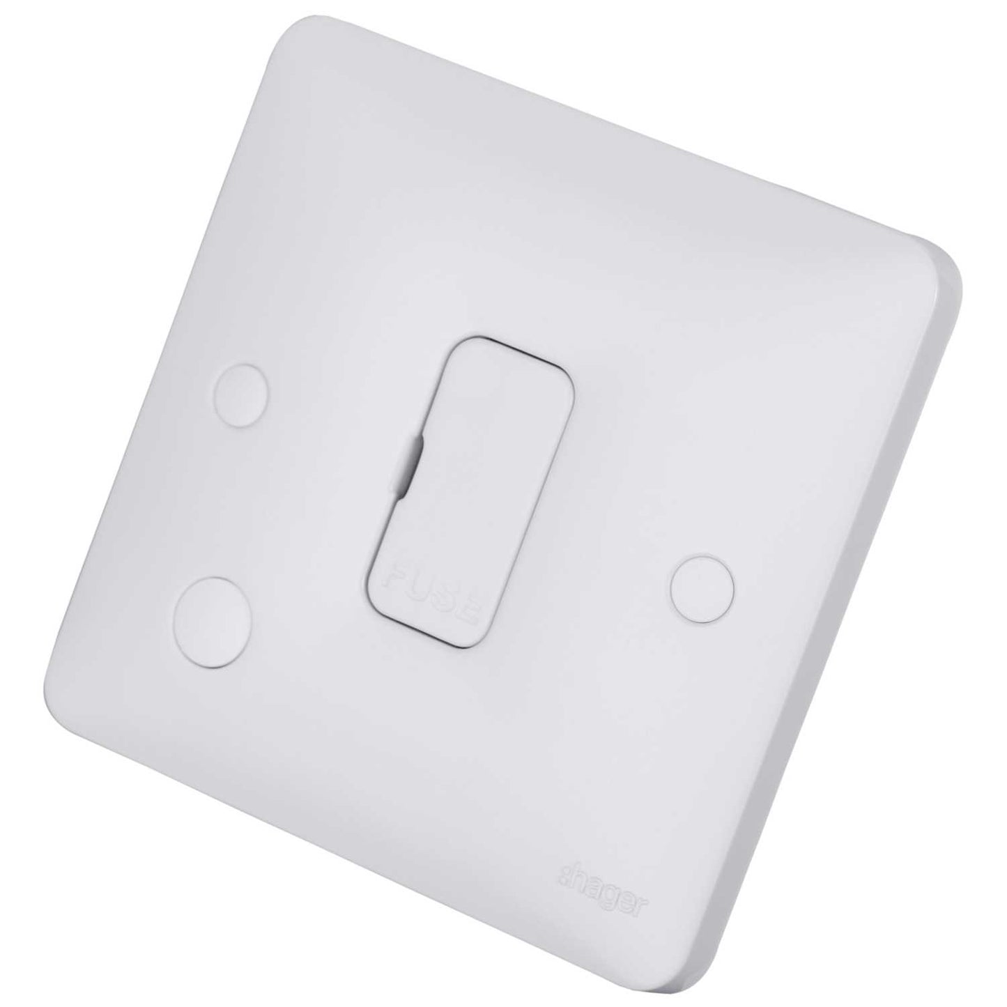 Hager Sollysta 13A Unswitched Fused Spur with Flex Outlet White