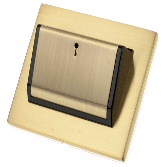Hamilton Hartland Hotel Key Card Switch Black Insert Satin Brass