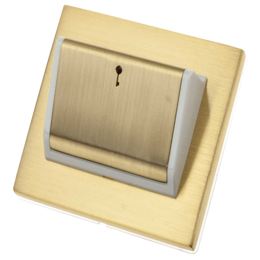 Hamilton Hartland Hotel Key Card Switch White Insert Satin Brass