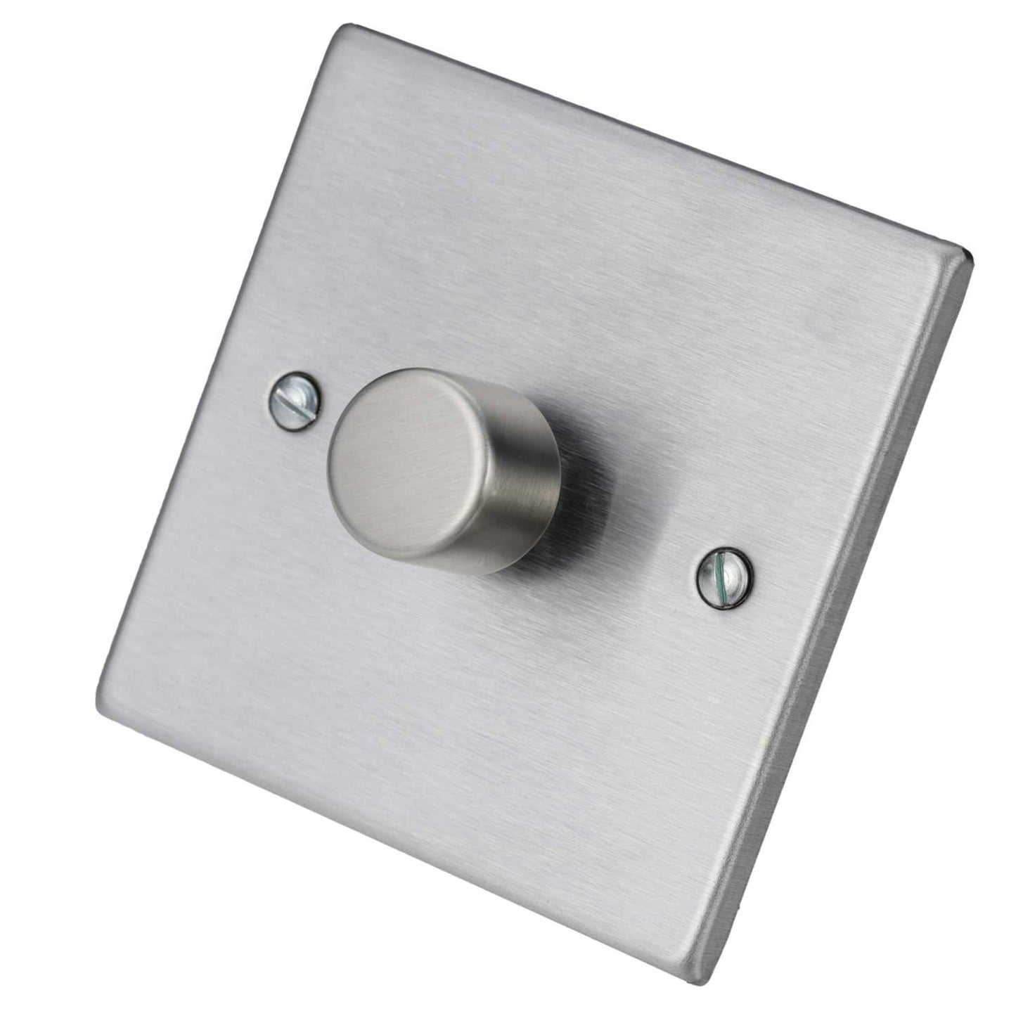 Hamilton 100W 1 Gang 2 Way LED Dimmer Switch Satin Steel