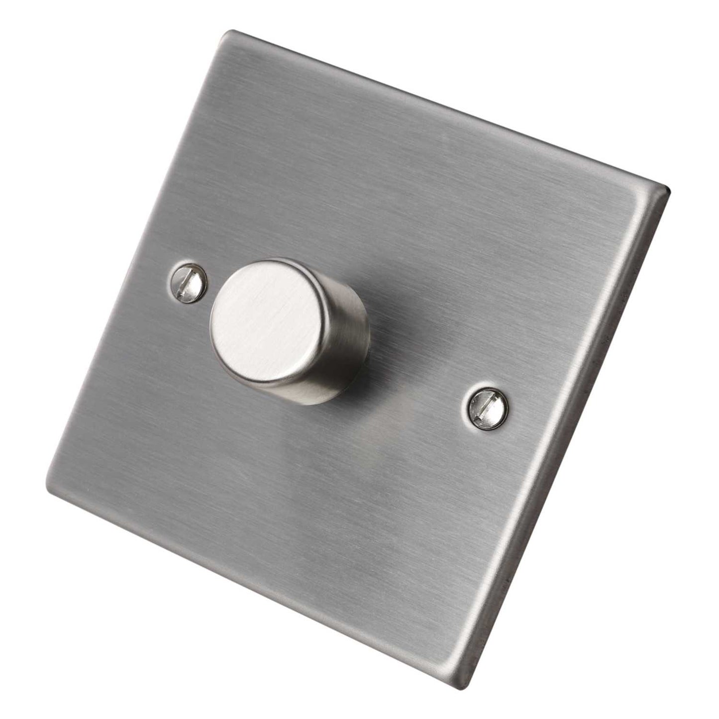 Hamilton 250W 1 Gang 2 Way LED Trailing/Leading Edge Dimmer Switch Satin Steel