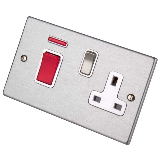 Hamilton 45A DP Cooker Control Unit White Insert Satin Steel