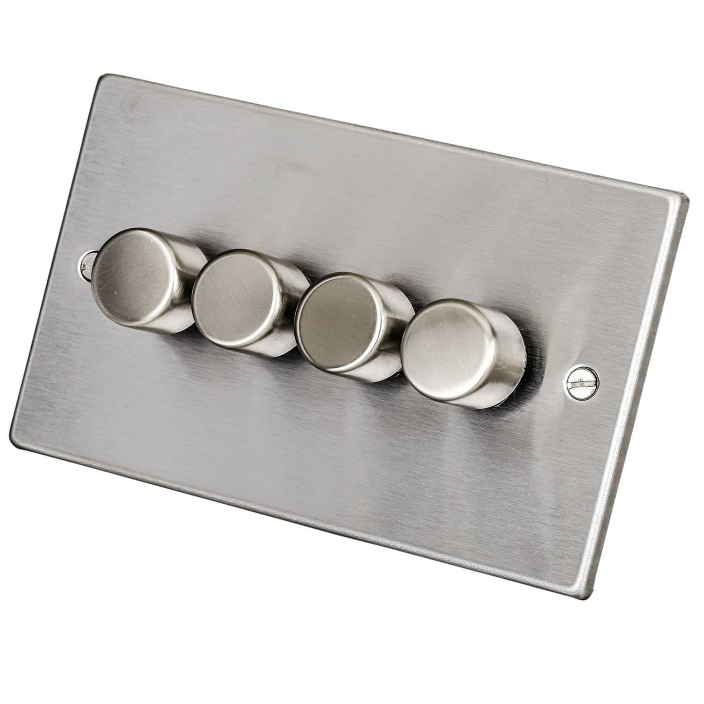 Hamilton 400W 4 Gang 2 Way Dimmer Satin Steel
