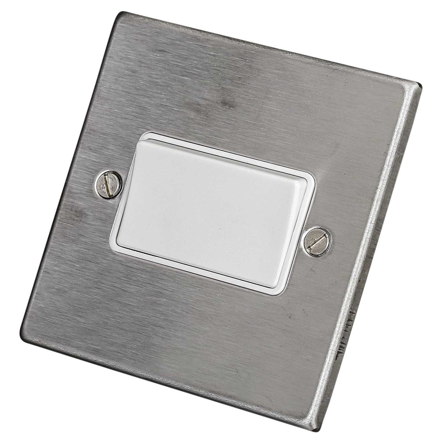 Hamilton 10A Triple Pole Fan Isolator White Insert Satin Steel