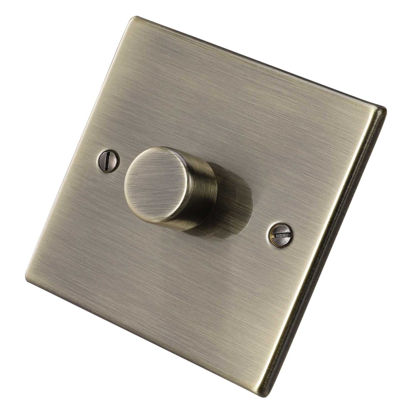Hamilton 250W 1 Gang 2 Way LED Trailing/Leading Edge Dimmer Switch Antique Brass
