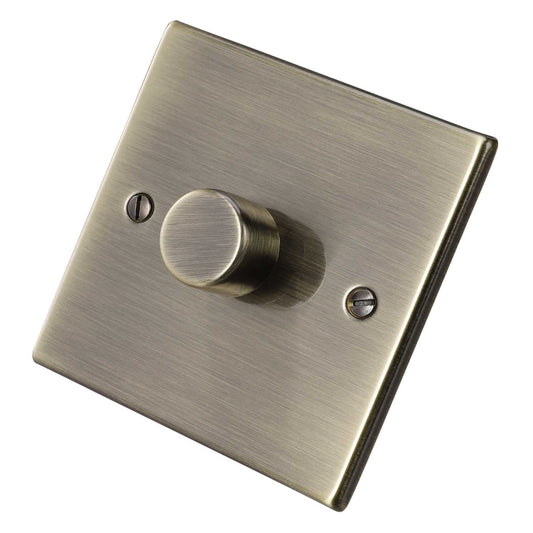 Hamilton 250W 1 Gang 2 Way LED Trailing/Leading Edge Dimmer Switch Antique Brass