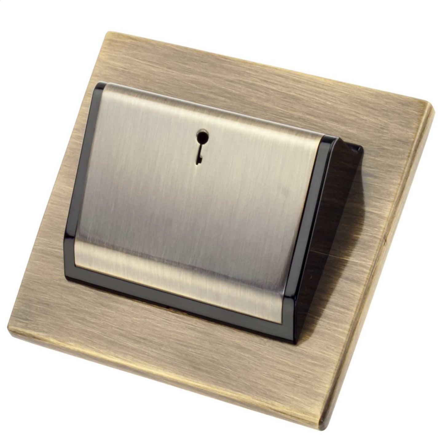Hamilton Hartland Hotel Key Card Switch Black Insert Antique Brass