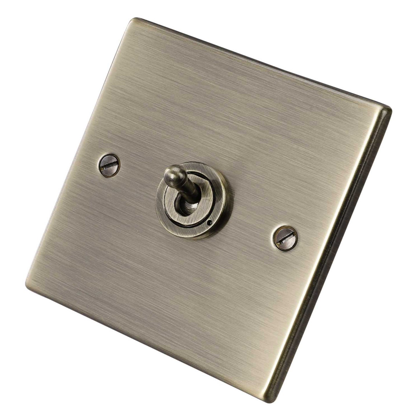 Hamilton 20A 1 Gang 2 Way Toggle Switch Antique Brass