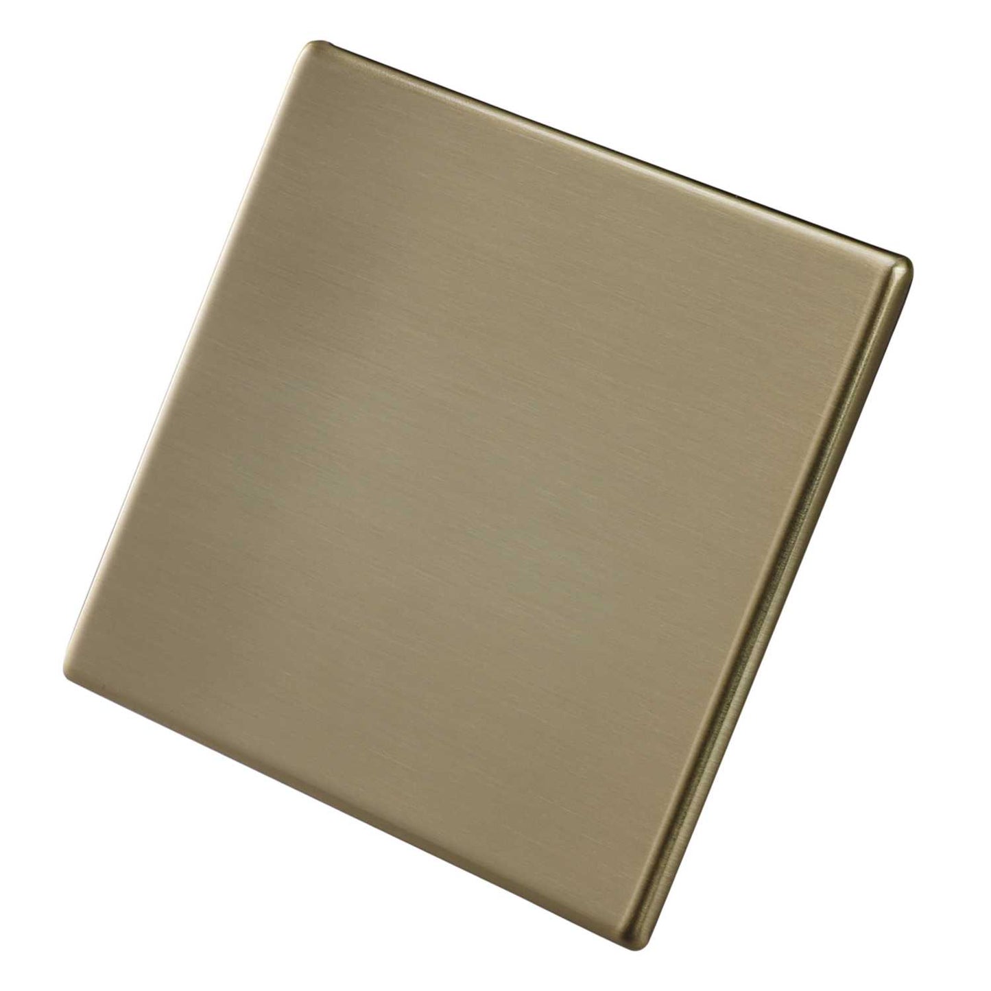 Hamilton 1 Gang Blank Plate Screwless Satin Brass