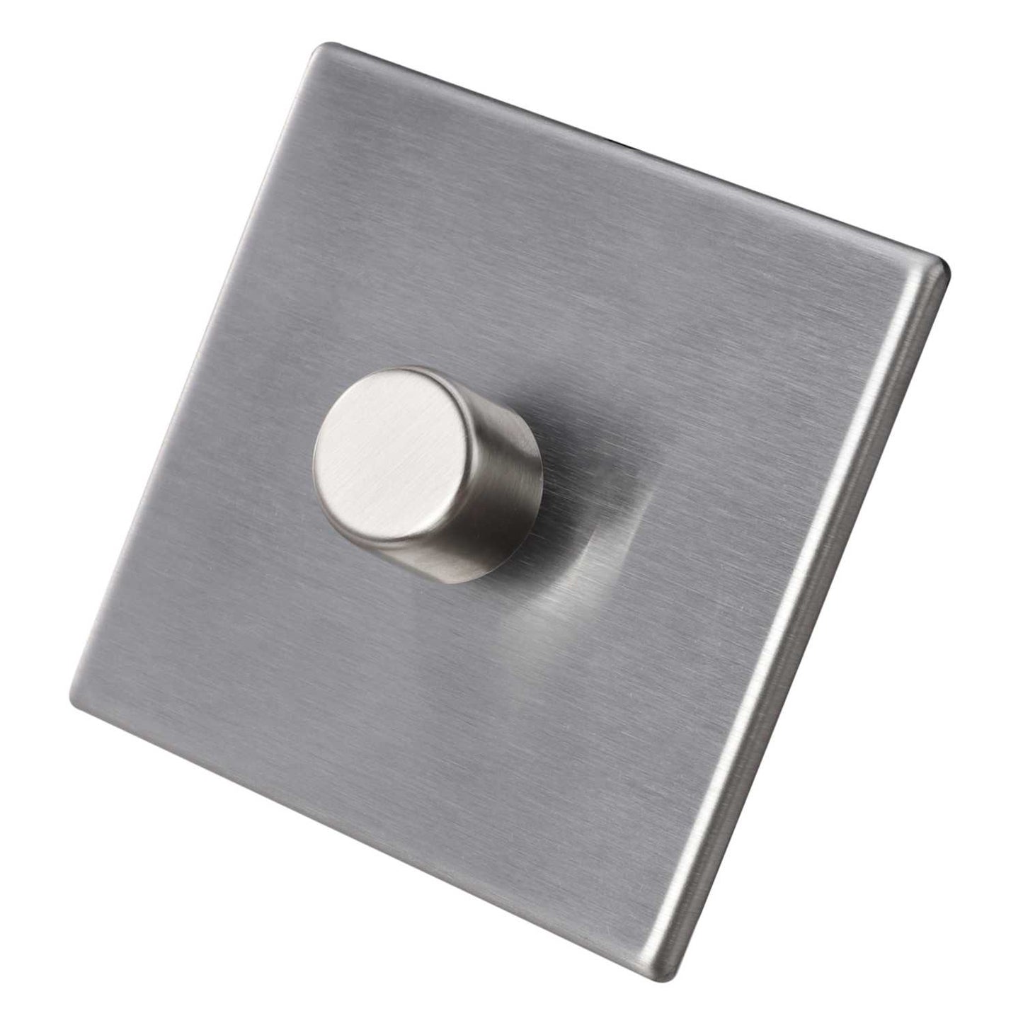 Hamilton 250W 1 Gang 2 Way LED Trailing/Leading Edge Dimmer Screwless Stainless Steel