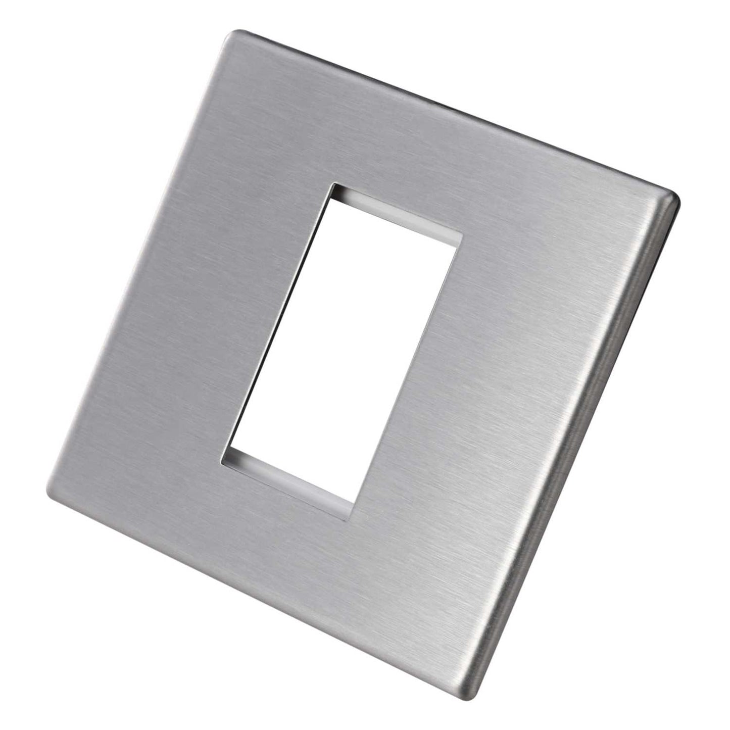 Hamilton 1 Gang 1 Module Face Plate with Grid Screwless Stainless Steel