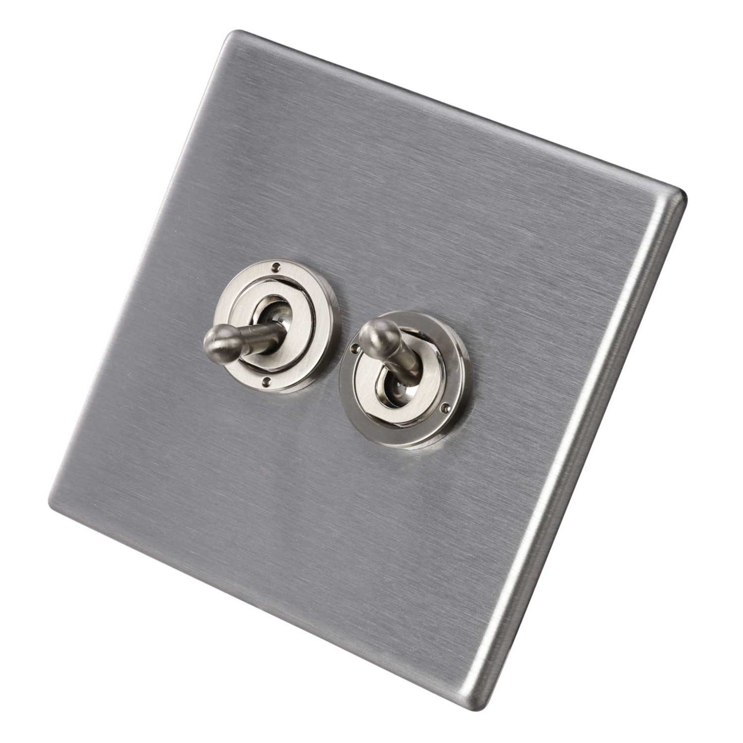 Hamilton 20A 2 Gang 2 Way Toggle Switch Screwless Stainless Steel