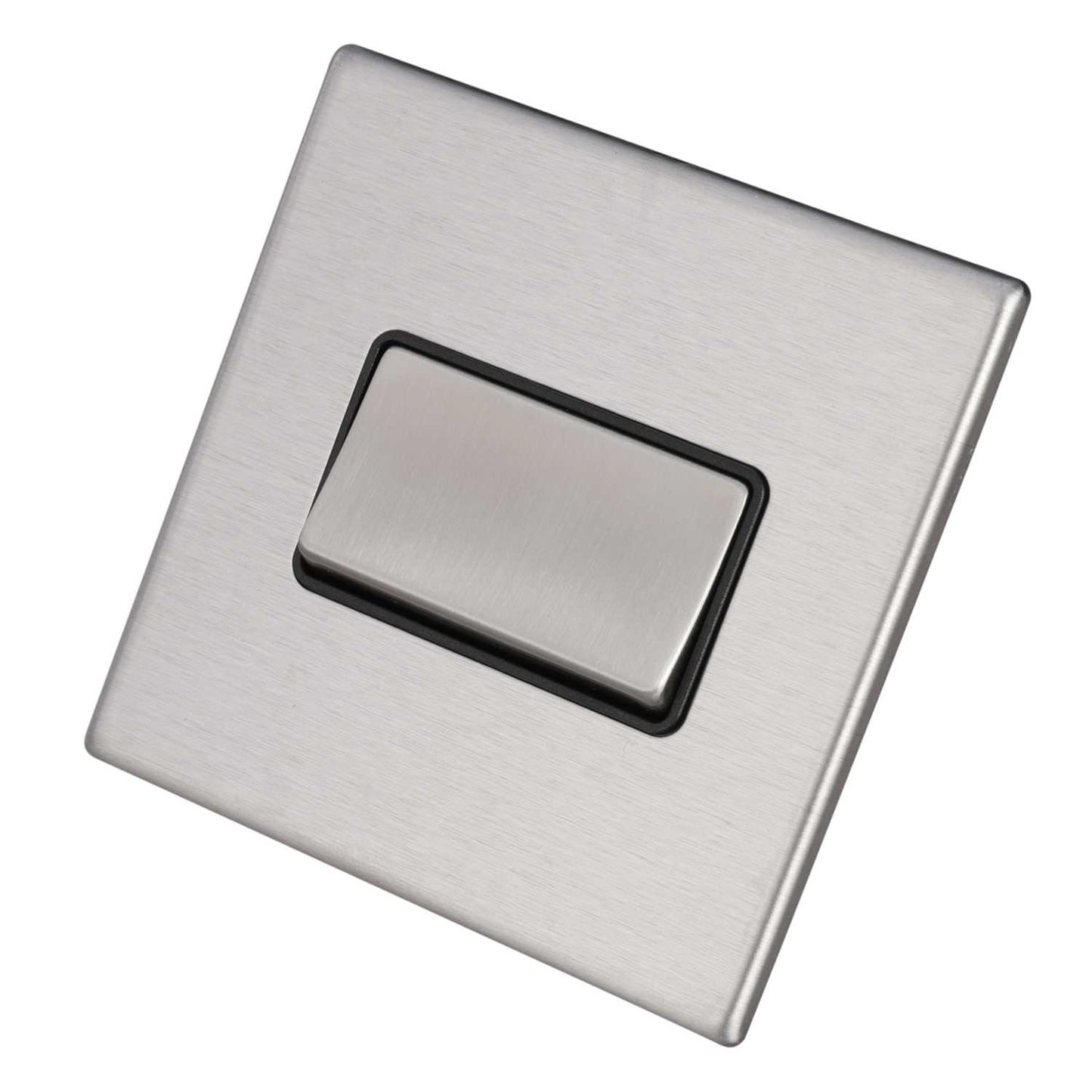 Hamilton 10A Triple Pole Fan Isolator Switch Black Insert Screwless Stainless Steel