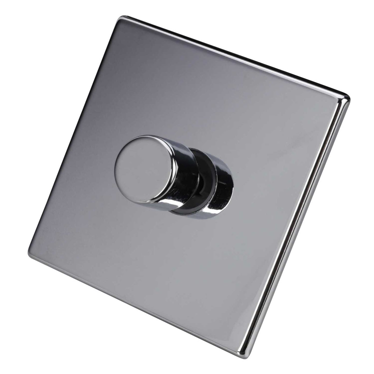 Hamilton 100W 1 Gang 2 Way LED Trailing/Leading Edge Dimmer Screwless Bright Chrome