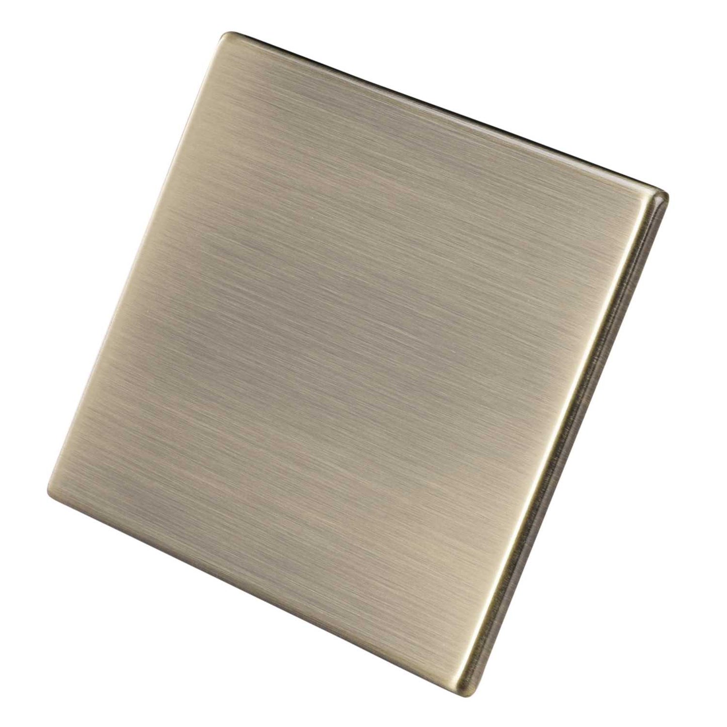 Hamilton 1 Gang Blank Plate Screwless Antique Brass