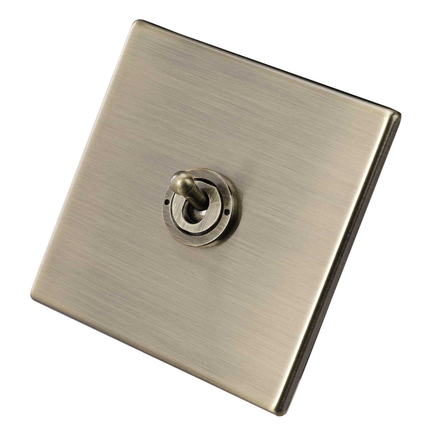Hamilton 20A 1 Gang 2 Way Toggle Switch Screwless Antique Brass