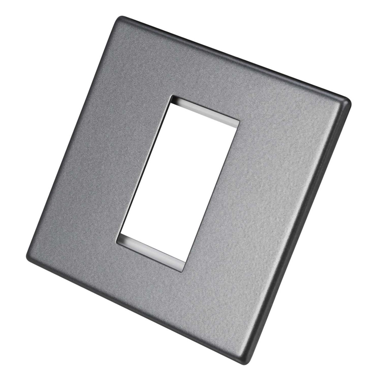 Hamilton 1 Gang 1 Module Face Plate with Grid Screwless Anthra Grey