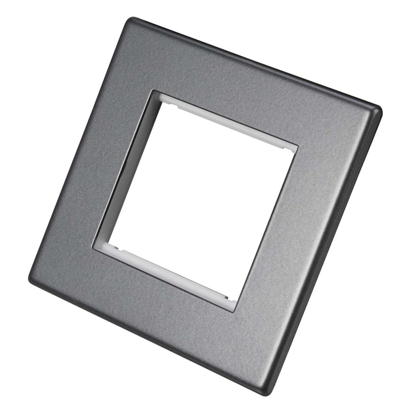 Hamilton 1 Gang 2 Module Face Plate with Grid Screwless Anthra Grey