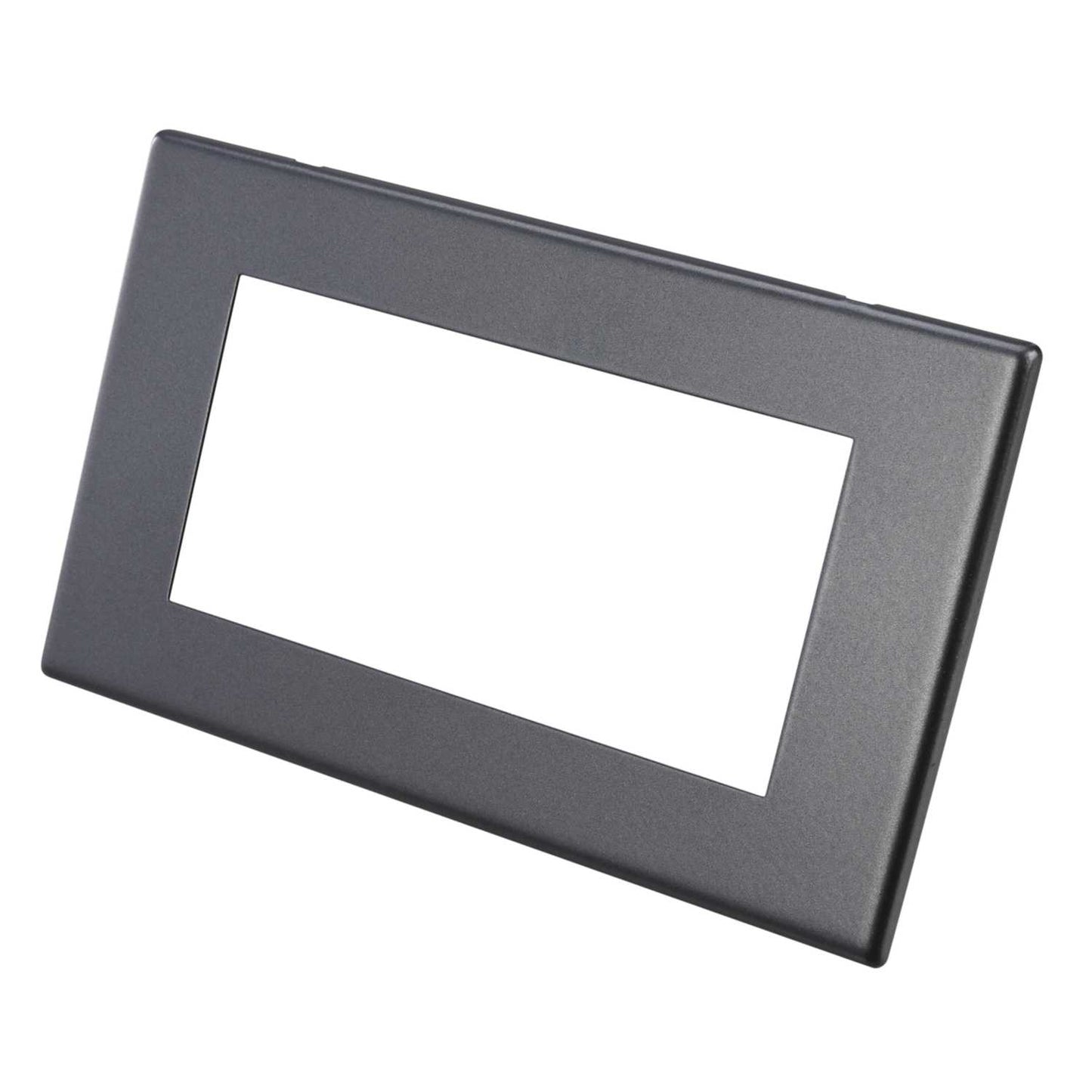 Hamilton 2 Gang 4 Module Face Plate with Grid Screwless Anthra Grey