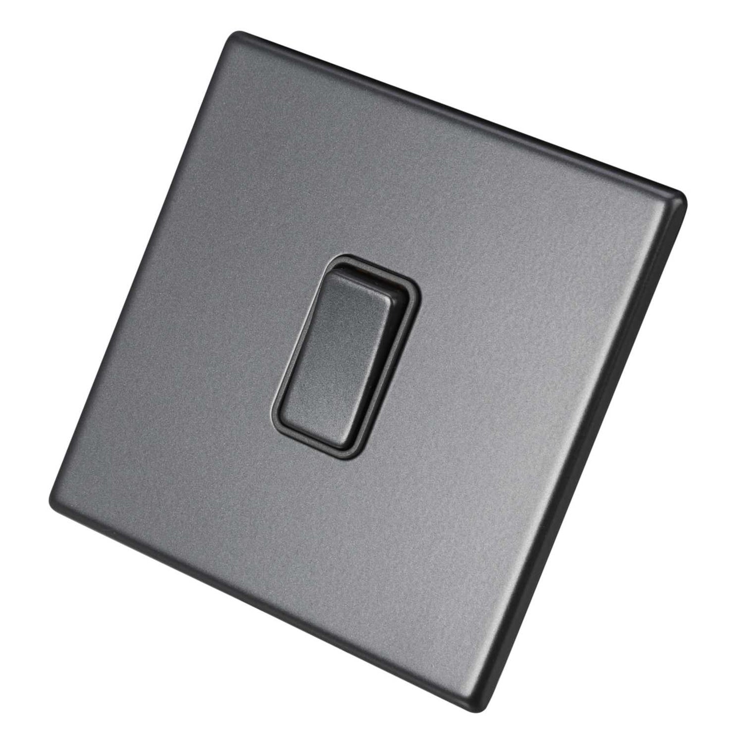 Hamilton 10A 1 Gang 2 Way Light Switch Grey Insert Screwless Anthra Grey