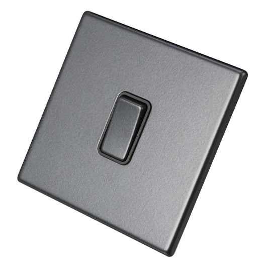 Hamilton 10A 1 Gang Intermediate Switch Grey Insert Screwless Anthra Grey