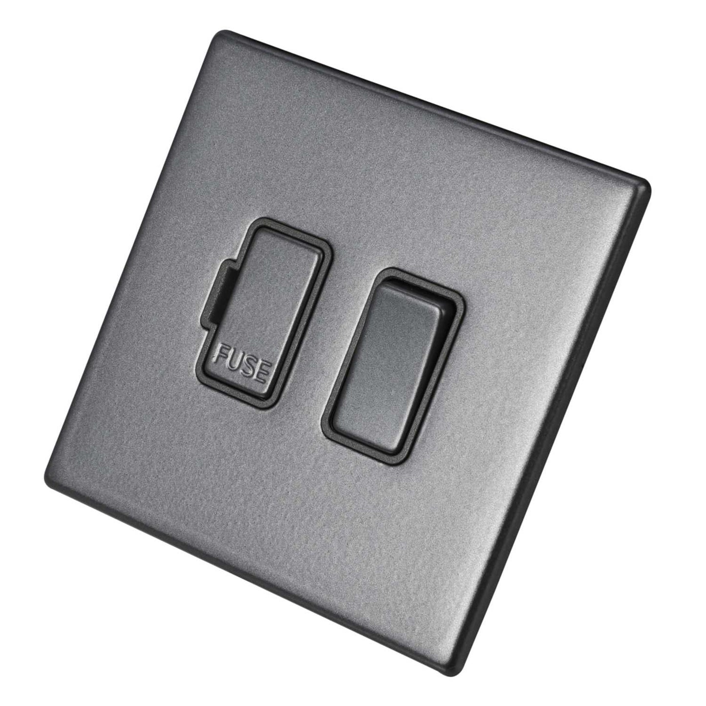 Hamilton 13A DP Switched Fused Spur Grey Insert Screwless Anthra Grey