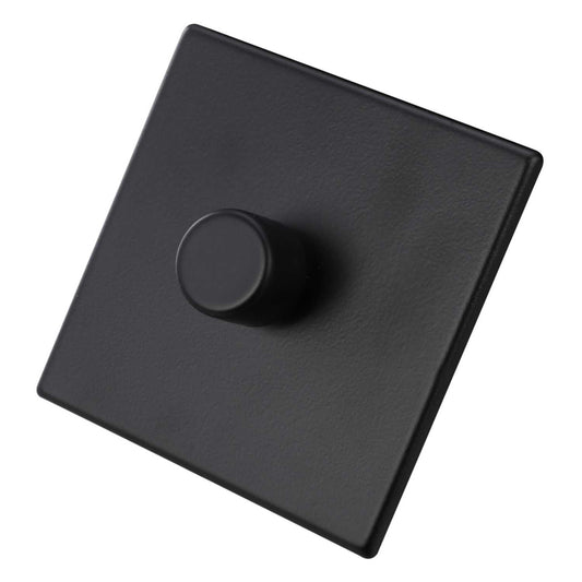 Hamilton 250W 1 Gang 2 Way LED Trailing/Leading Edge Dimmer Switch Screwless Matt Black