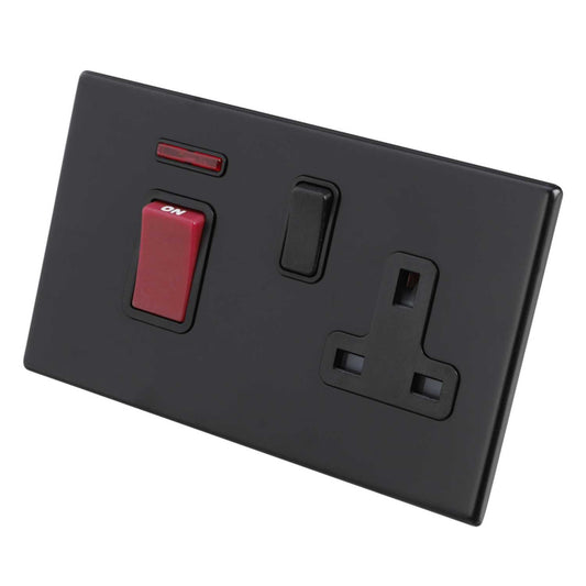 Hamilton 45A DP Cooker Control Unit Screwless Black Insert Matt Black
