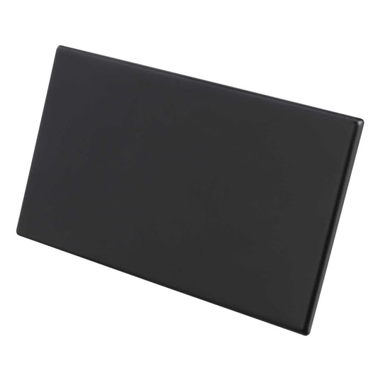 Hamilton 2 Gang Blank Plate Screwless Matt Black