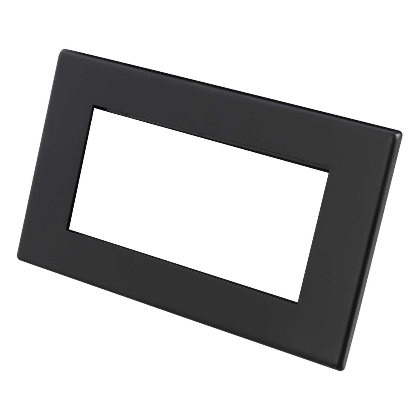 Hamilton 2 Gang 4 Module Face Plate with Grid Screwless Matt Black
