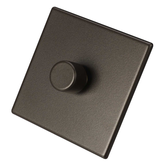 Hamilton 100W 1 Gang 2 Way LED Trailing/Leading Edge Dimmer Switch Screwless Bronze